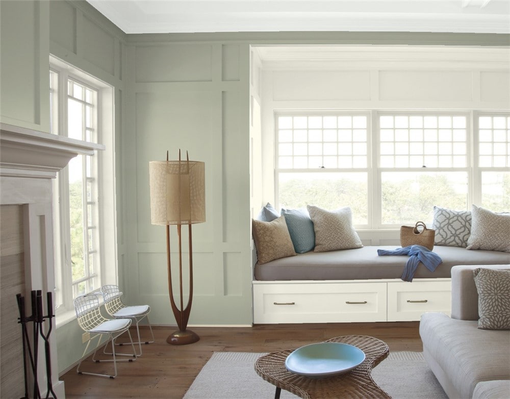 Benjamin Moore October Mist 1495 Paint Color Review
