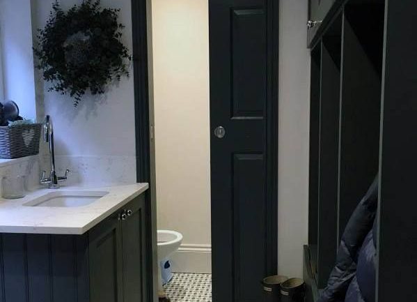 Black Bathroom Door