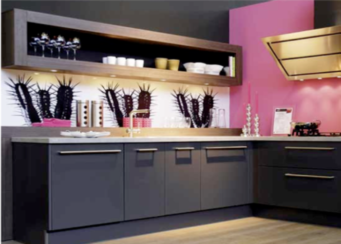 Floral Pink Design with Black