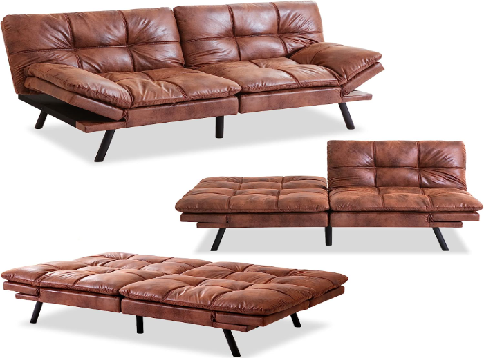 Leather Sofa Couch with Adjustable