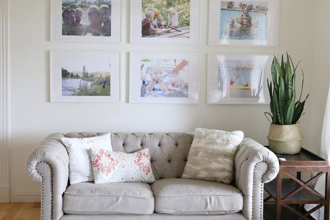 Living Room with a Wall of Fame
