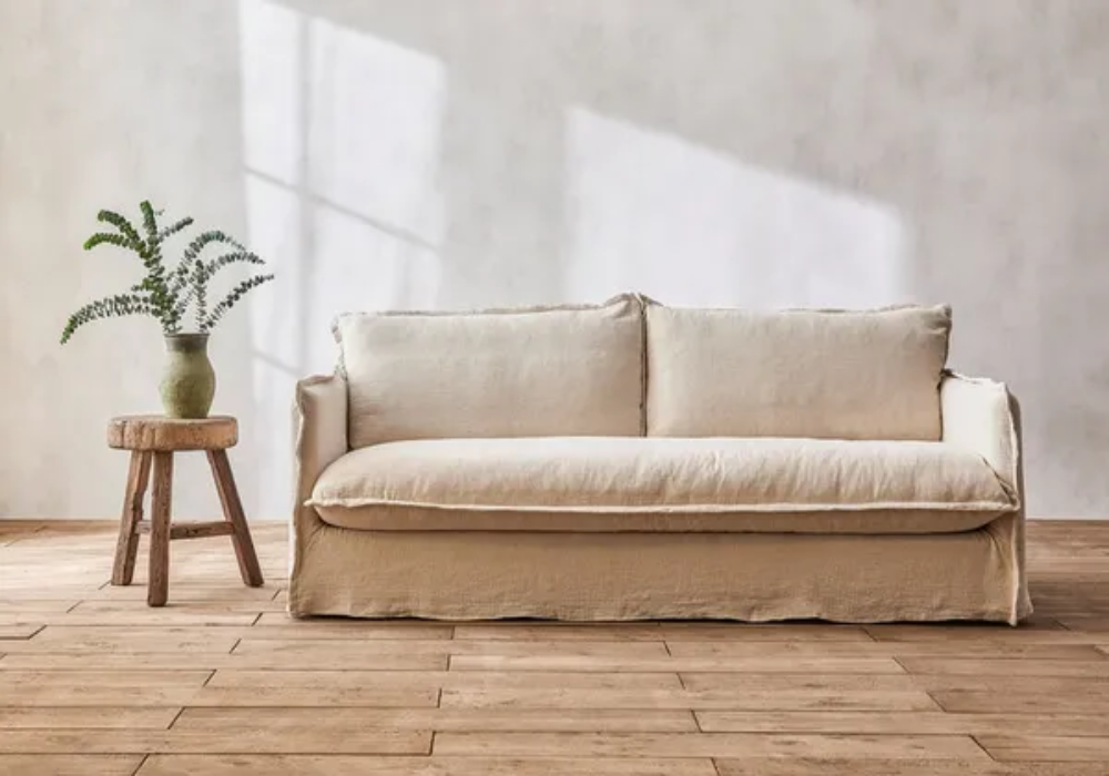 Look for a World-Class Slip-Cover Sofa Set