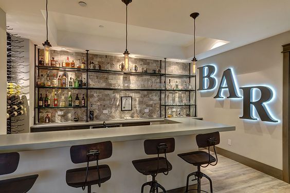 Modern Basement Bar Ideas and Designs for an Awesome Space To Drink with Friends