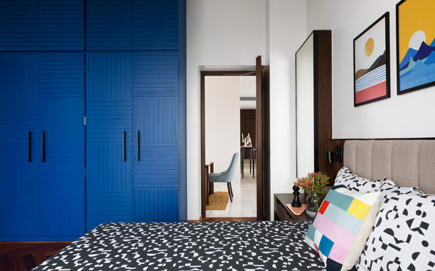 Cupboard design in solid colour - Beautiful Homes